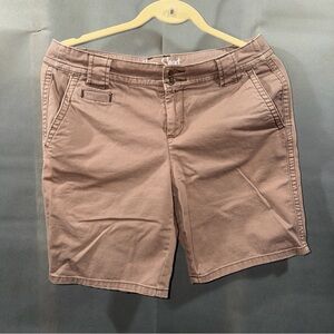 St. John's Bay Chino Shorts Sz Petite 8 Brown
